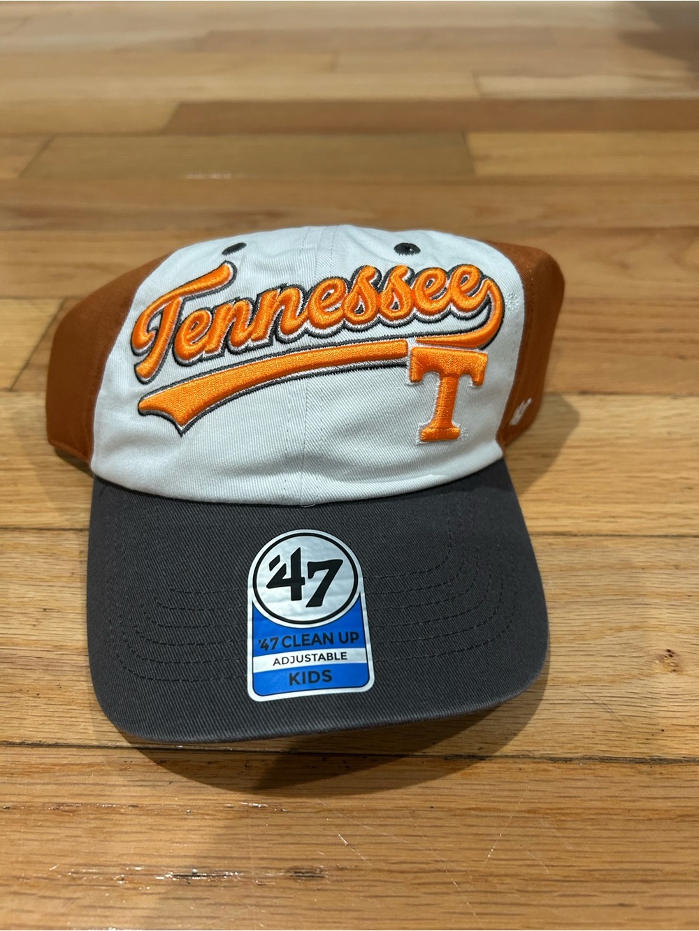 '47 Kids Tennessee Script Adjustable Hat in Orange, White, and Gray